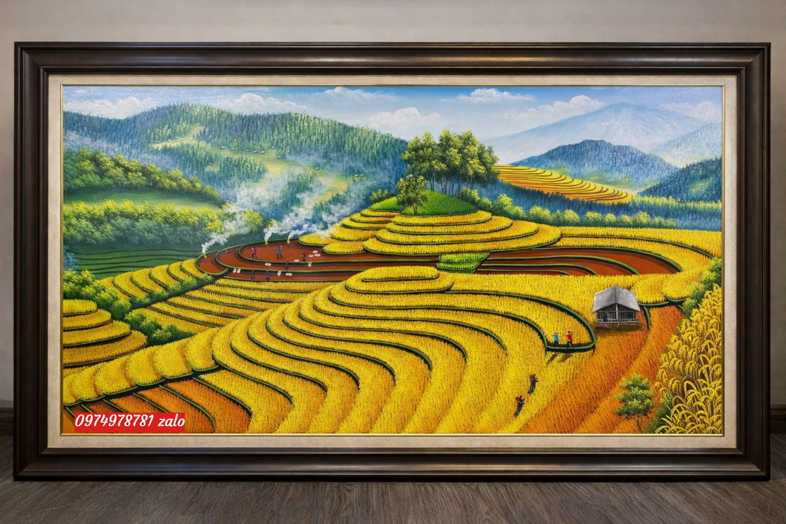 Tranh ruộng bậc thang treo cơ quan làm việc SN24