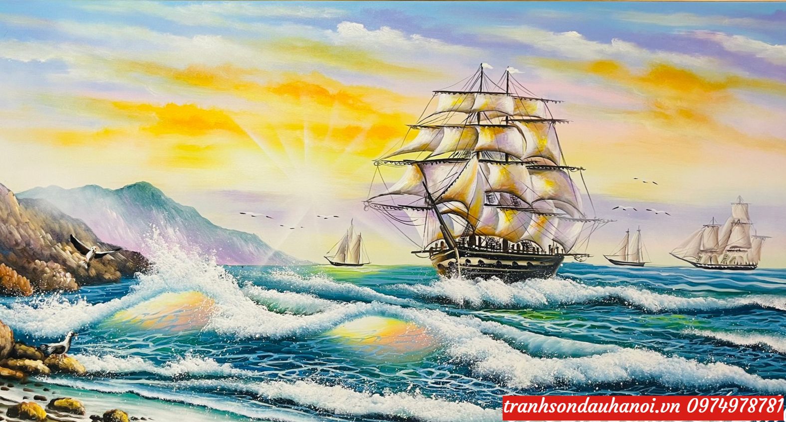 Tranh thuận buồm xuôi gió phong thuỷ SN29