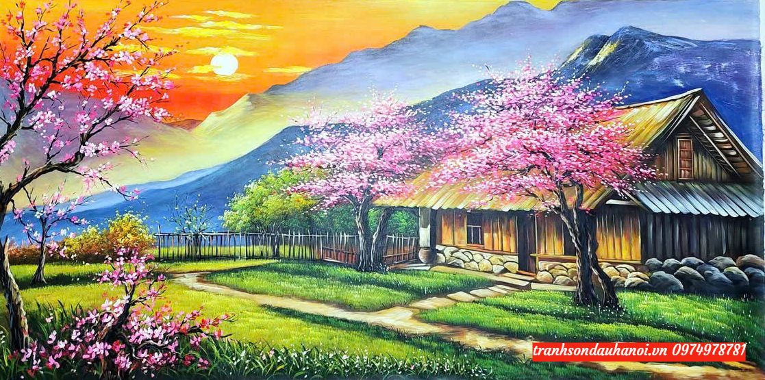 Tranh phong cảnh tây bắc tranh vẽ ý nghĩa SN110
