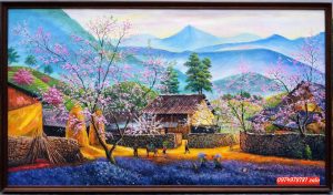 Tranh tây bắc, bức tranh phong cảnh tây bắc SP56