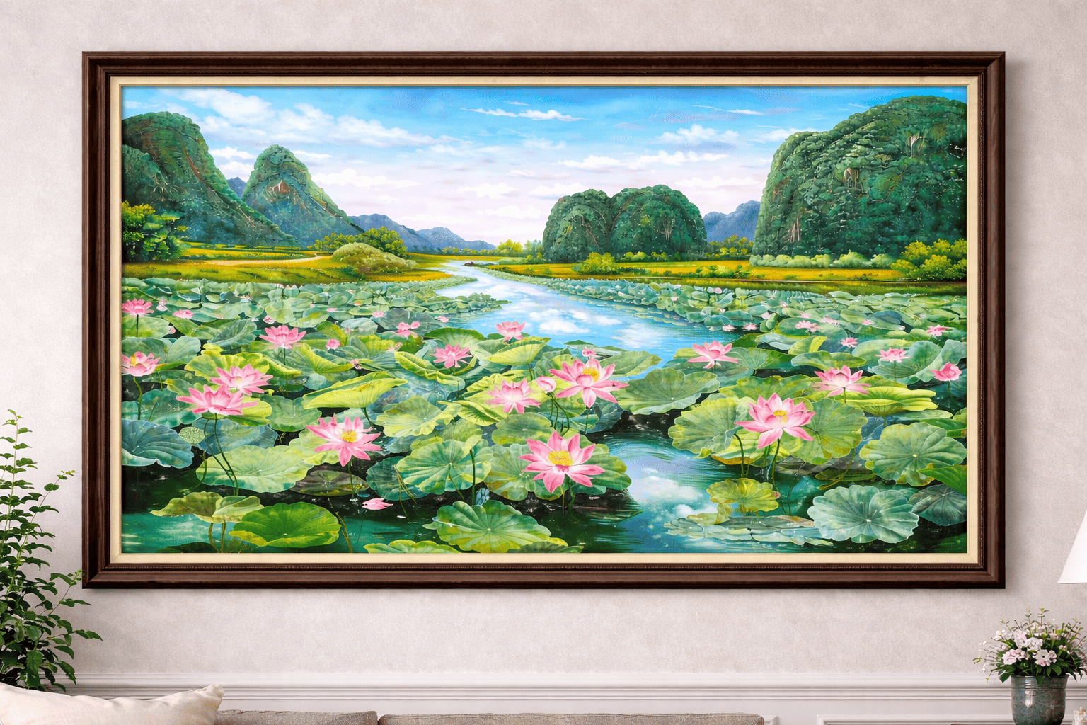 Tranh hoa sen đẹp nghệ thuật - Ảnh 2