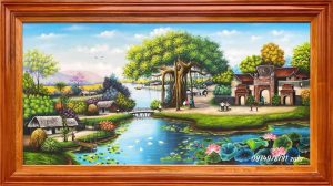 Tranh đồng quê , tranh sơn dầu đồng quê ý nghĩa P8