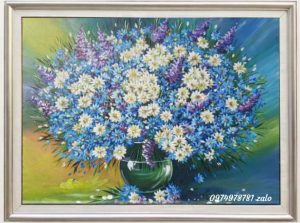 Tranh hoa cúc, tranh hoa cúc hoa mi sơn dàu đẹp