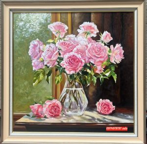 Tranh hoa hồng, tranh hoa hồng sơn Dầu đẹp SP53