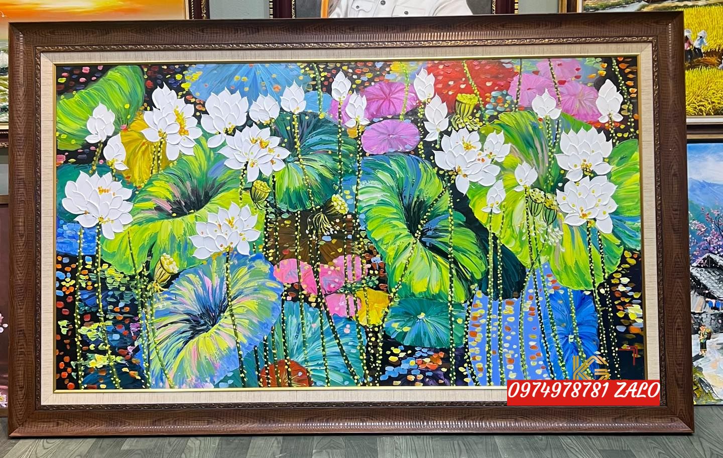 Tranh hoa sen đẹp , tranh hoa sen hiện đại P9