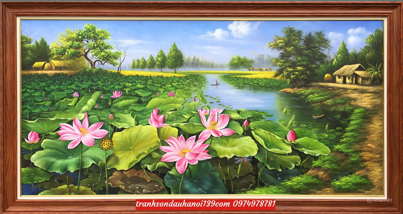 Tranh hoa sen tranh phong cảnh hoa sen ý nghĩa