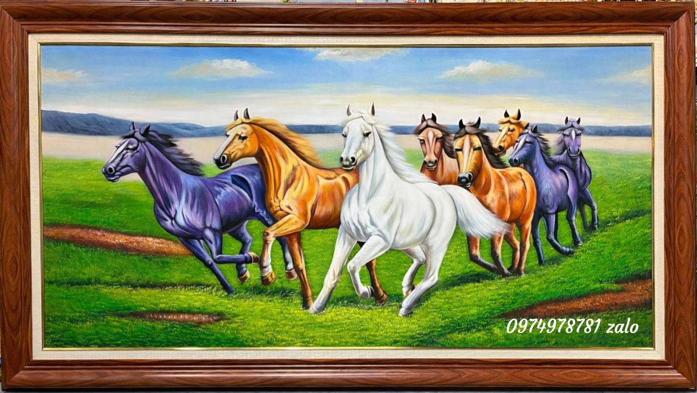 Tranh mã đáo thành công, tranh bát mã đẹp p22