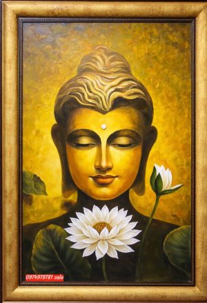 Tranh mặt phật sơn dầu ý nghĩa