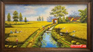 Tranh mùa màng bội thu , mùa gặt lúa
