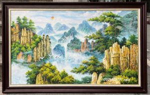 Tranh núi, tranh núi tựa thái sơn núi phong thuỷ