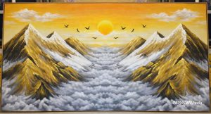 Tranh núi sơn dầu ý nghĩa TP03