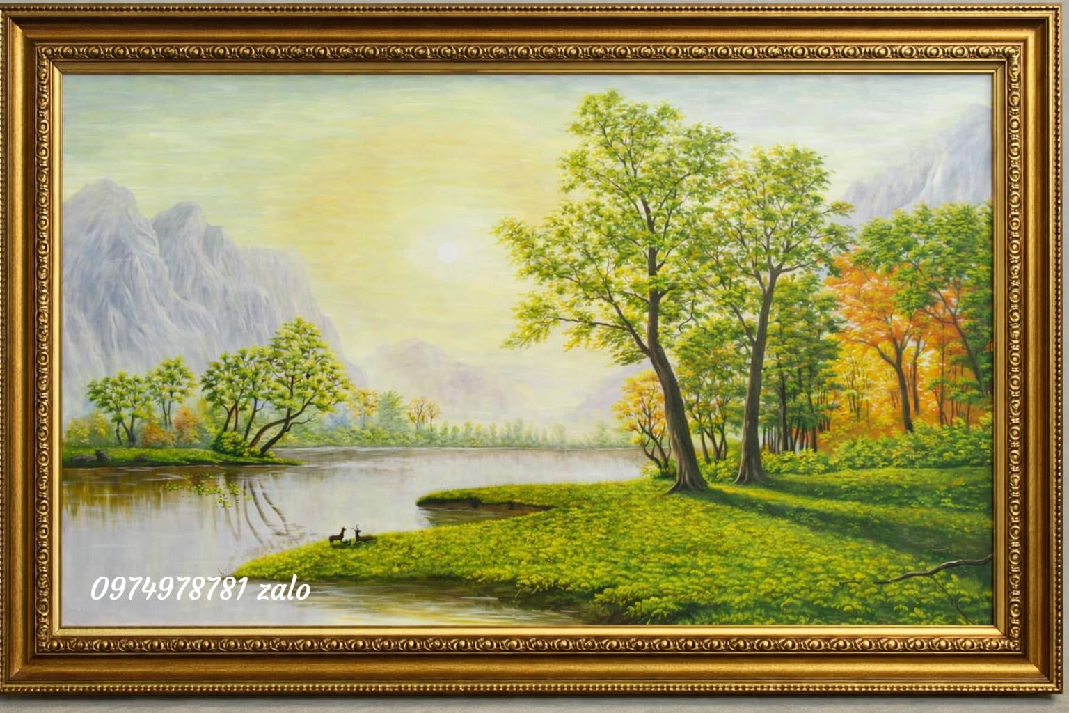 Tranh phong cảnh thiên nhiên nhẹ nhàng sơn dầu P62