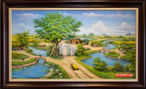 Tranh phong cảnh đồng quê , bức tranh Yên bình SP57
