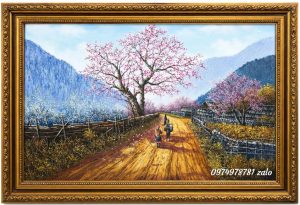 Tranh phong cảnh tây bắc sơn dầu SP26