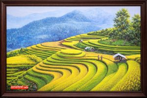 Tranh ruộng bậc thang đẹp Nhất