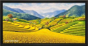 Tranh ruộng bậc thang, tranh ruộng bậc thang treo tường SP15