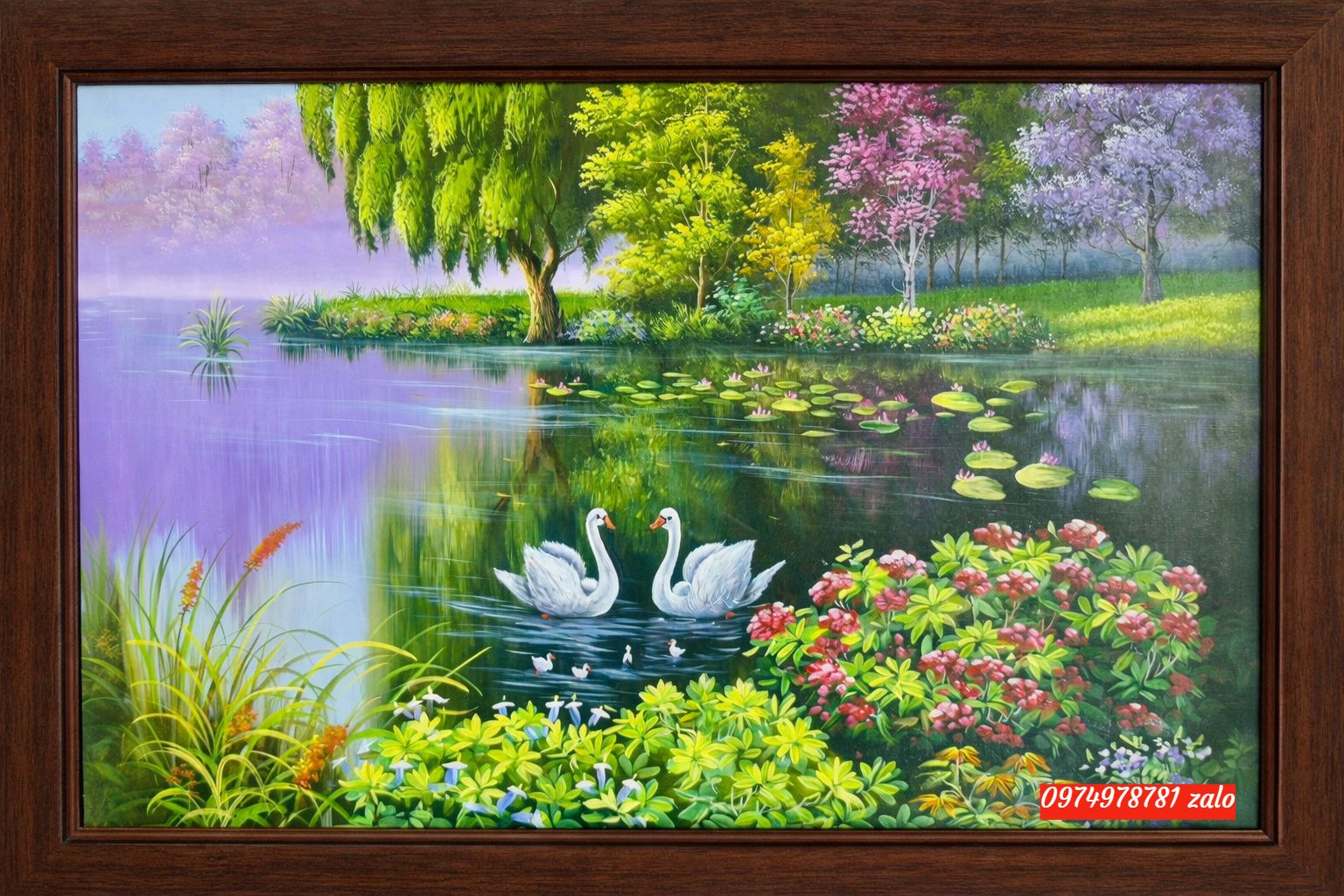 Tranh thiên nga ,hồ thiên nga P82